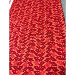 Arabella By Pat Sloan Red & Pink Leaf Print Quilting Fabric 1/2 yard Cotton